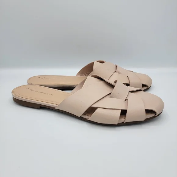 Anthropologie Cream Woven Mules - Picture 2 of 8